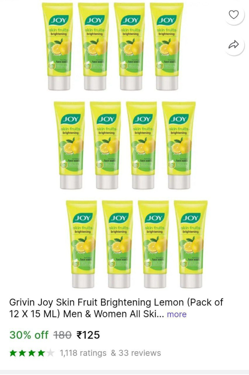 Lemon Face Wash Pack Of 12 125