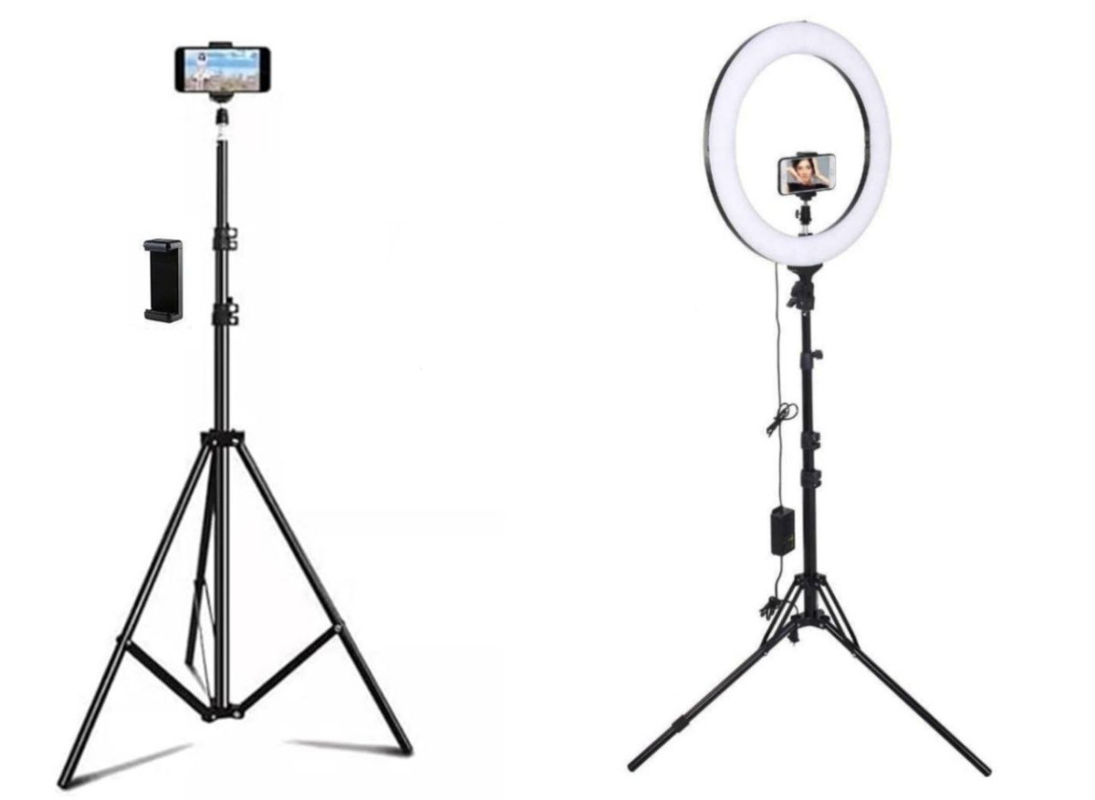 Tripod With Phone Holder At 329led Ring Light - 3 Modes At 299