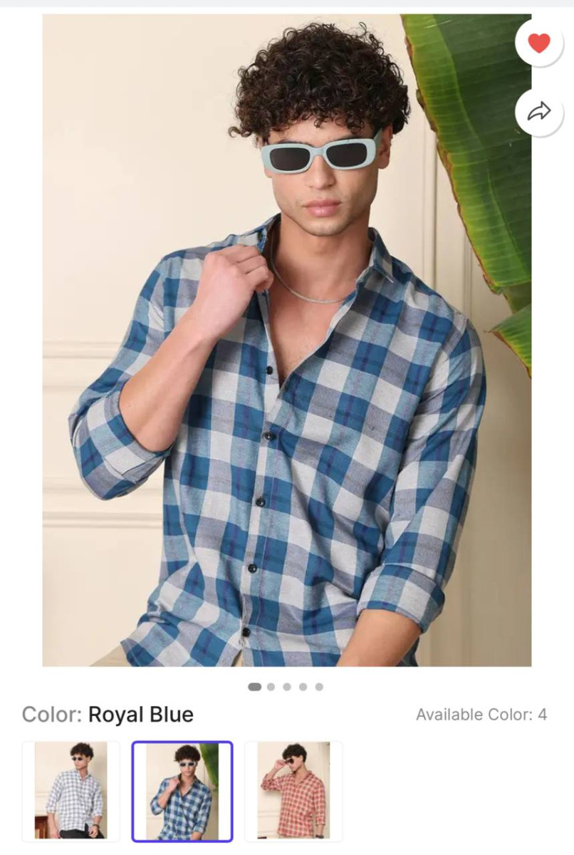 Men Regular Fit Solid Spread Collar Casual Shirtdeal 299