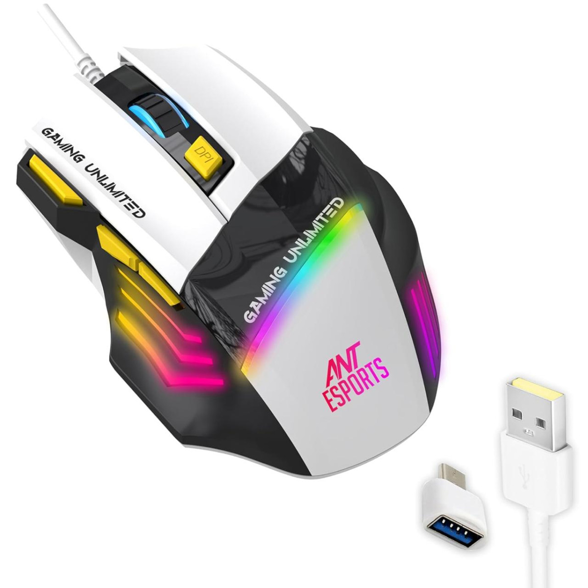 Ant Esports Gm100 V2 Optical Gaming Mouse 7 Button Wired Usb Mouse 349