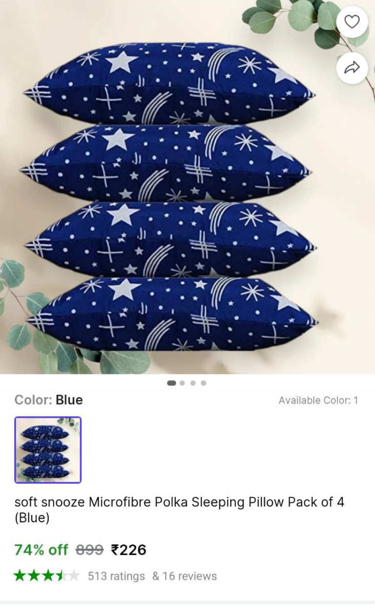 Sleeping Pillow (pack Of 4) At 226