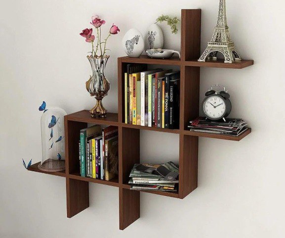 Wall Shelves For Living Room Stylish Wooden Wall Mounted Book Shelf 653