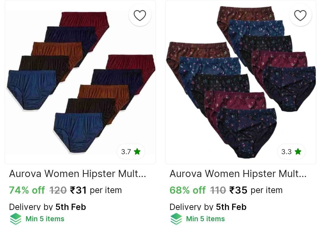 Women S Panties Starts 31check Min Buy Quantity