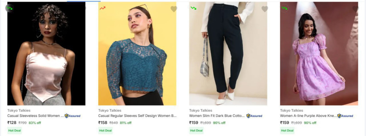 91 - Tokyo Talkies Women S Clothing Starting From Rs 128