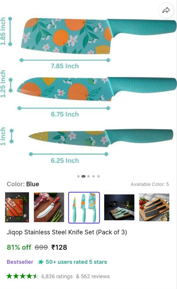 Stainless Steel Knife Set 128
