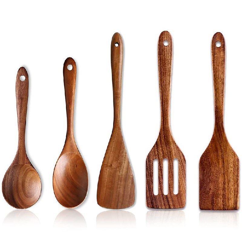Renawe 5 Pcs Best Wooden Kitchen Utensils Set 143