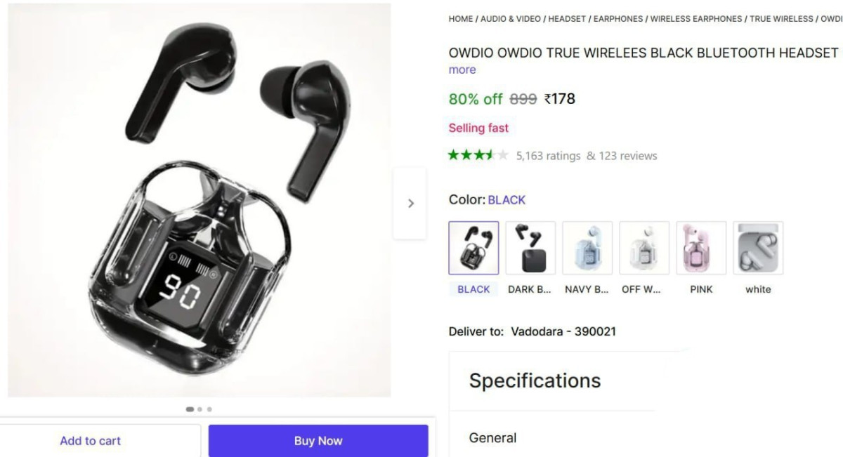 Owdio Tws Earbcuds 178