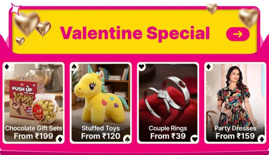 Valentine Day Special Starting Starting From 5