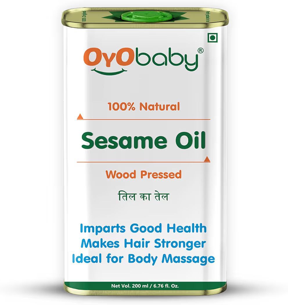 Oyo Baby 100 Natural Baby Oil For New Born Wood Pressed Sesame Oil - Massag