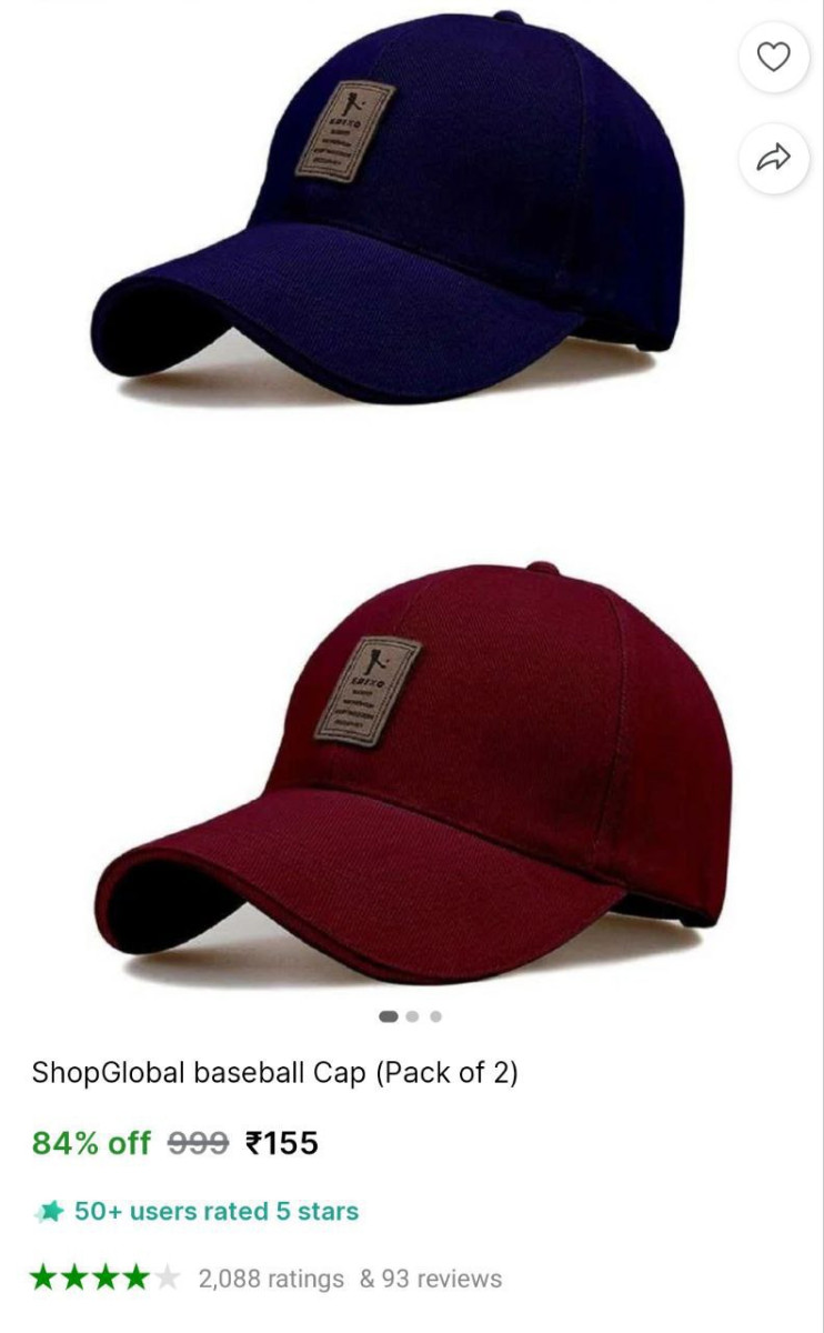 Cap Pack Of 2 155