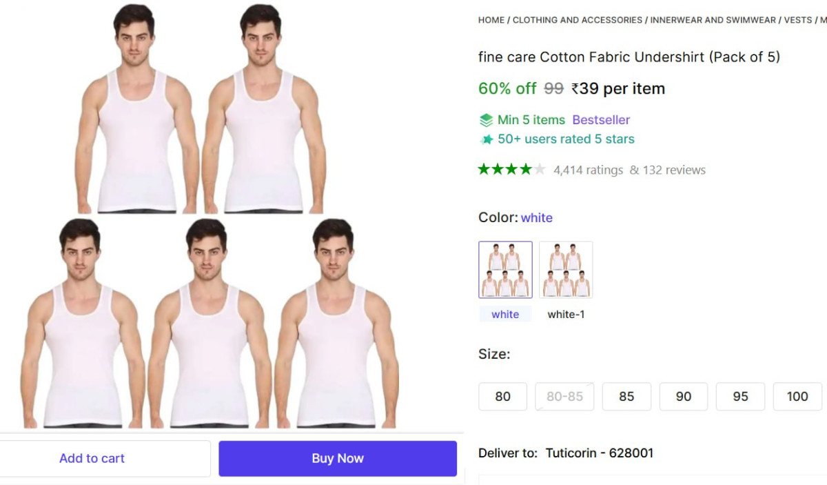 Cotton Fabric Undershirt 39 More Deals Click Here Must Read