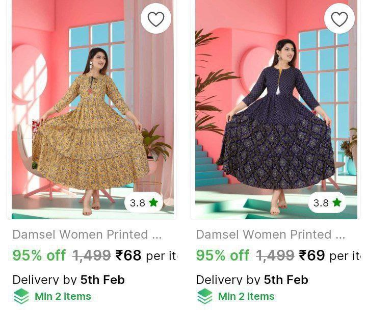 Loot Women Kurta From 68
