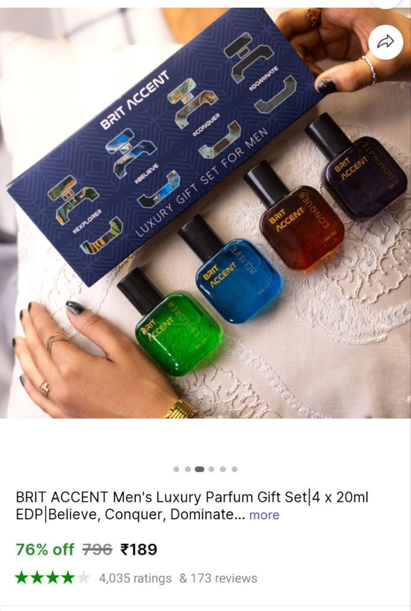 Brit Accent Parfum Pack Of 4 189