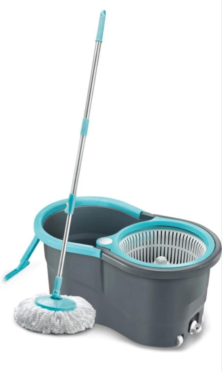 D Metro Super Store Gamma With 360 Spinner 2 Microfiber Heads Twin Bucket M