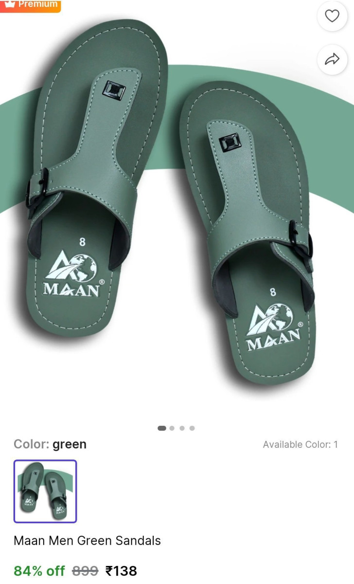 Men Green Sandals 138