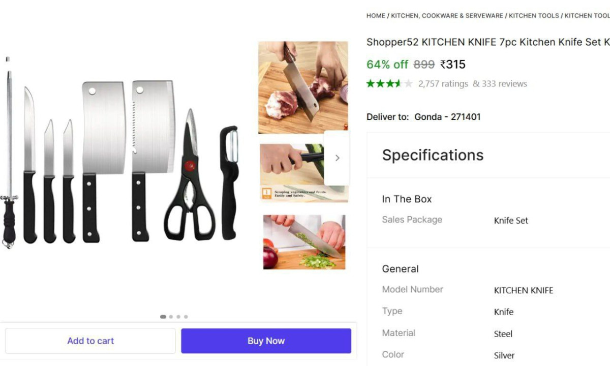 Pcs Kitchen Knife Set 315