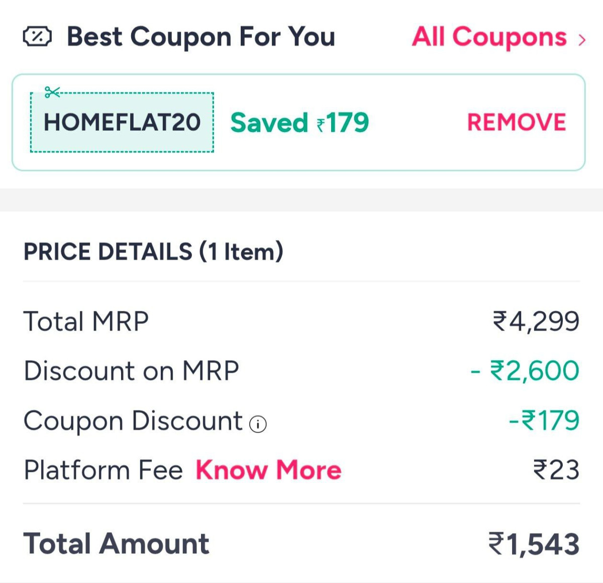 Grab 1 699extra With Coupon Homeflat20