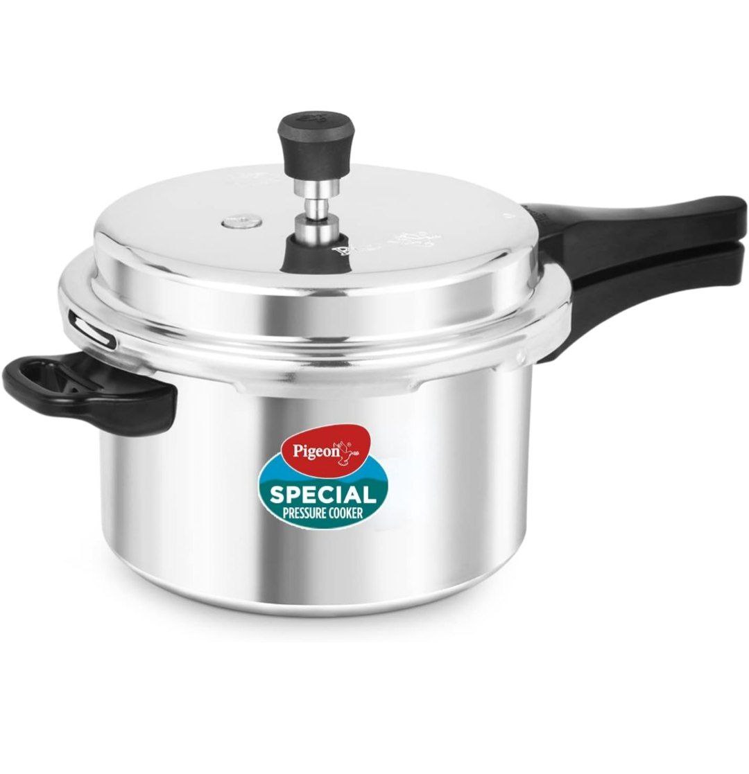 Pigeon By Stovekraft Aluminium Pressure Cooker 5 Litre Non Induction Base O
