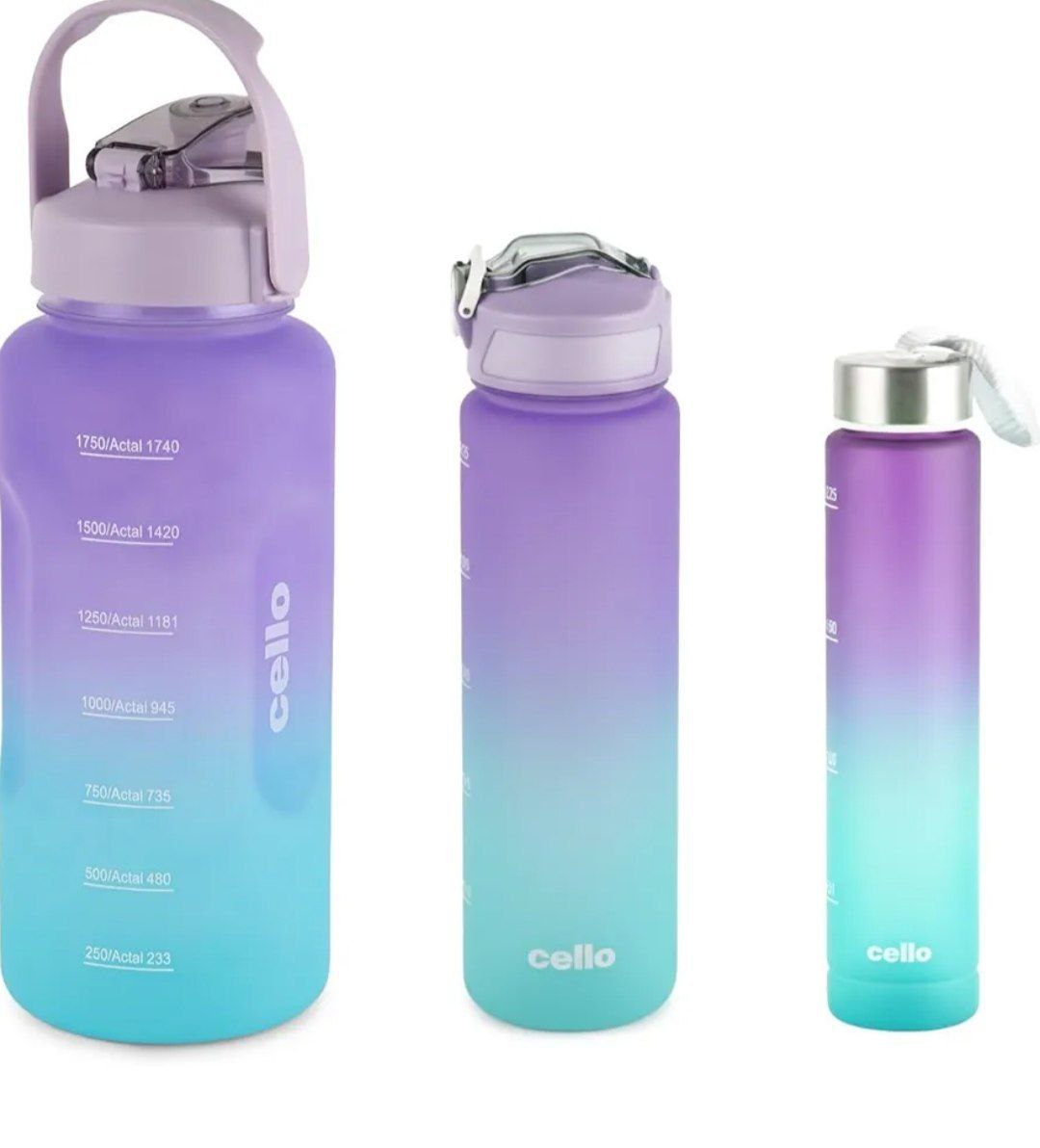 Cello All Day Water Bottle Set Of 3 For 363