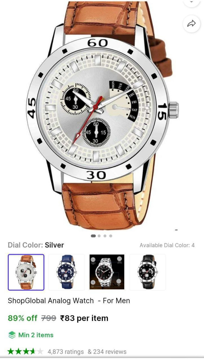 Analog Watch 83 More Deals Click Here Must Read