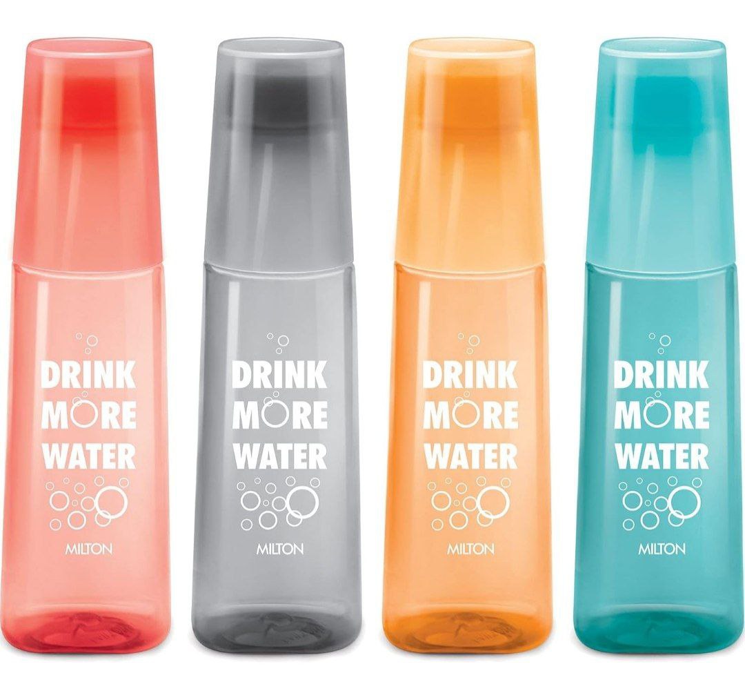 Grabmilton Water Bottles With Drinking Glass (1l X 4) At 183