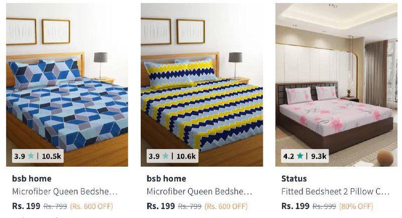 Double Bedsheet From 199 -
