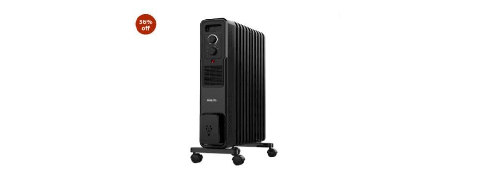 Philips 11 Fin Oil Filled Room Heater (ofr) M-shaped Fins For Faster Unifor