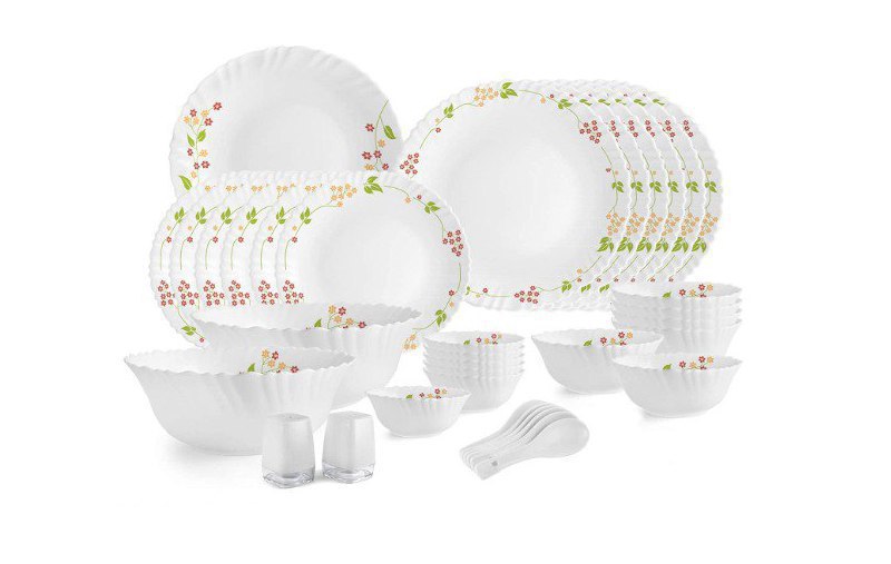Cello Opalware Dazzle Series Secret Garden Dinner Set 35 Pieces Serving For
