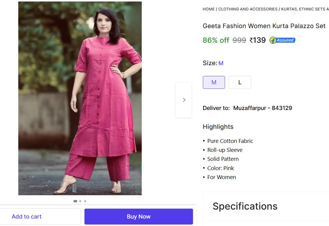 Kurta Palazzo Set 139