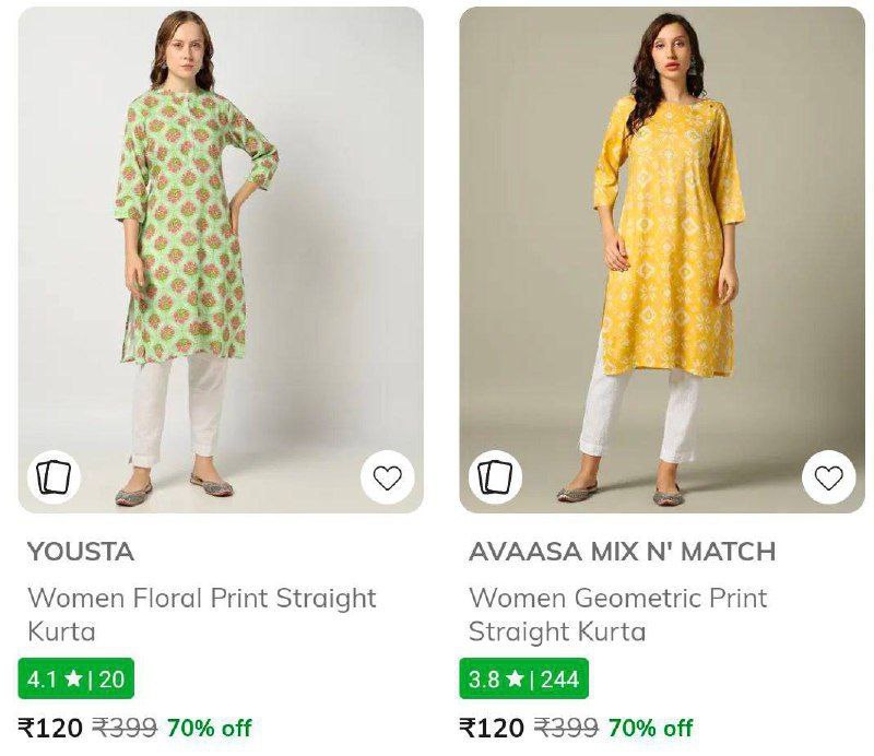 Ajio Loot Women S Kurta Starts At 120