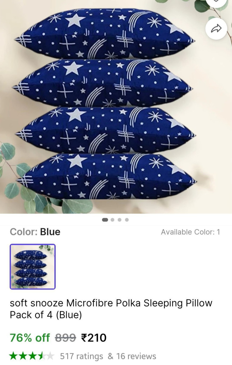 Sleeping Pillow (pack Of 4) At 210