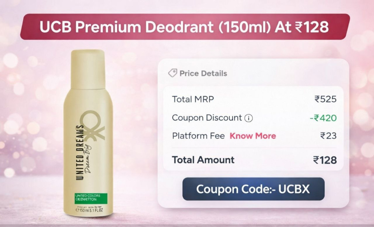 Ucb Premium Deodrant Loot (150ml) 128apply Coupon Ucbx