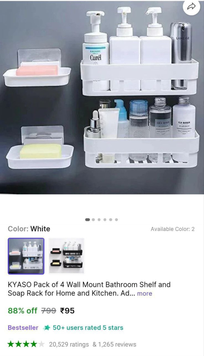 Pack Of 4 Bathroom Shelf 95 More Deals Click Here Must Read