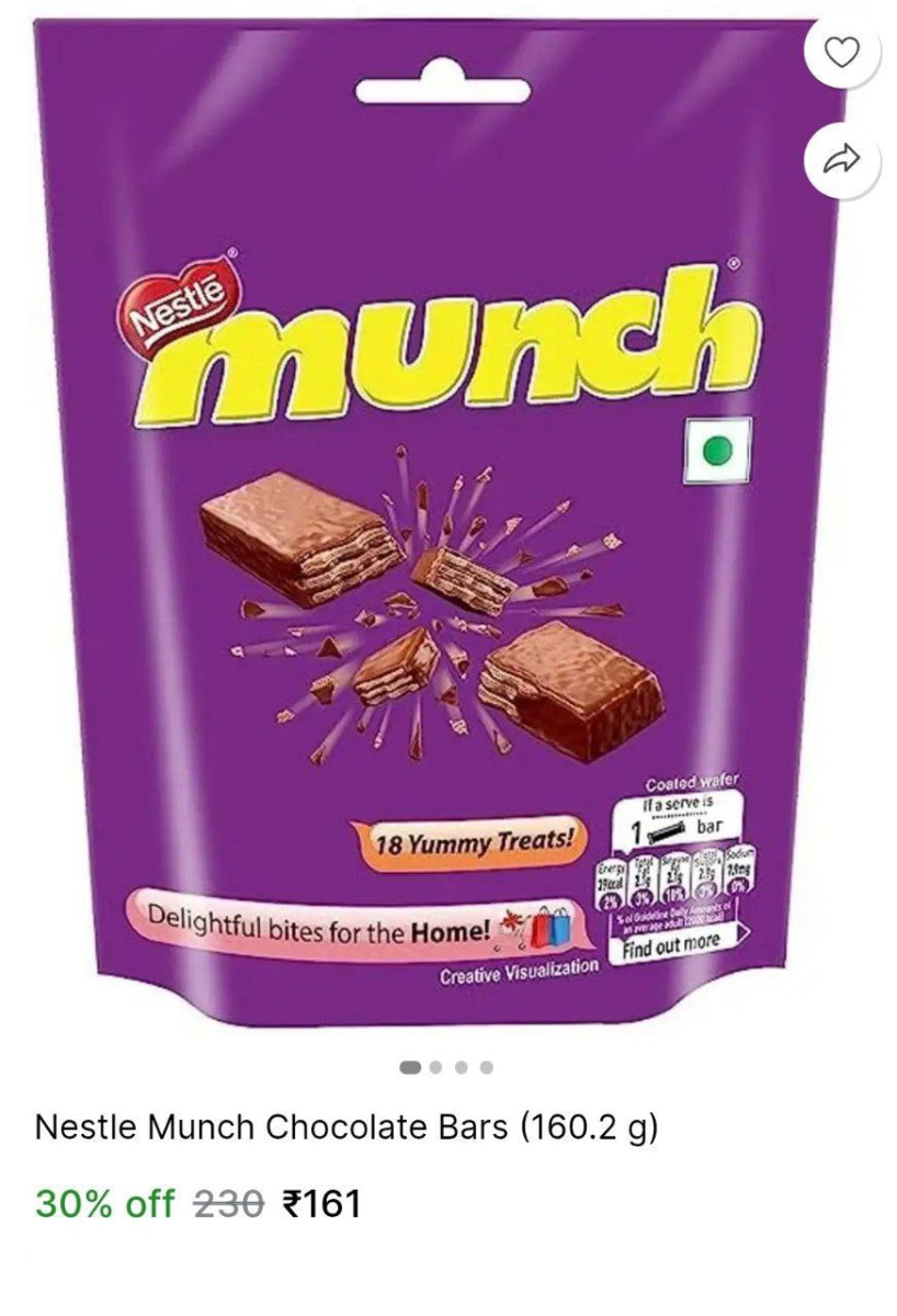 Munch Chocolate Bars 161