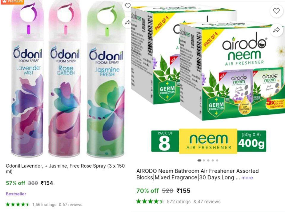 Odonil Room Freshner Pack Of 3 154bathroom Air Fresheners Pack Of 8 155