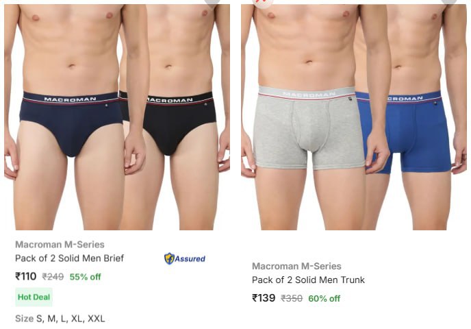 Flipkart Loot Macroman Brief Pack Of 2 110 55 Unit Effectively