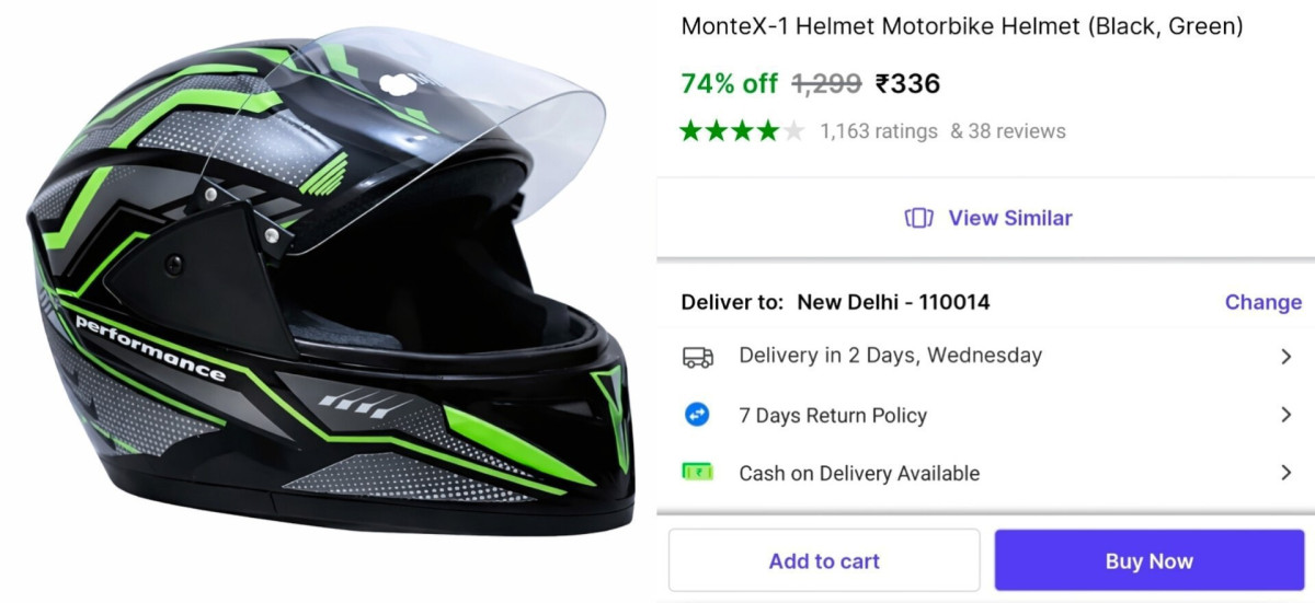 Motorbike Helmet At 336