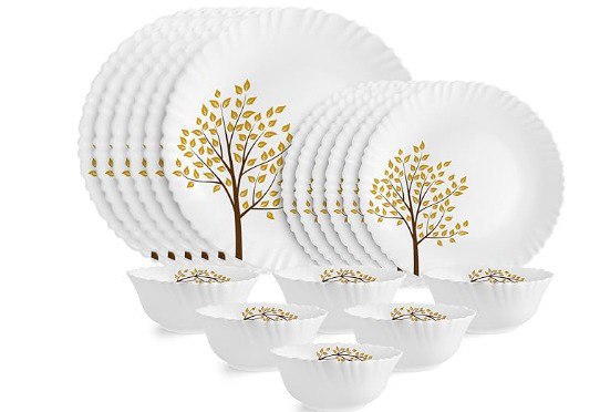 Amazon Cello Opalware Dazzle Series Tree Of Life 18 Piece Dinner Set 1299