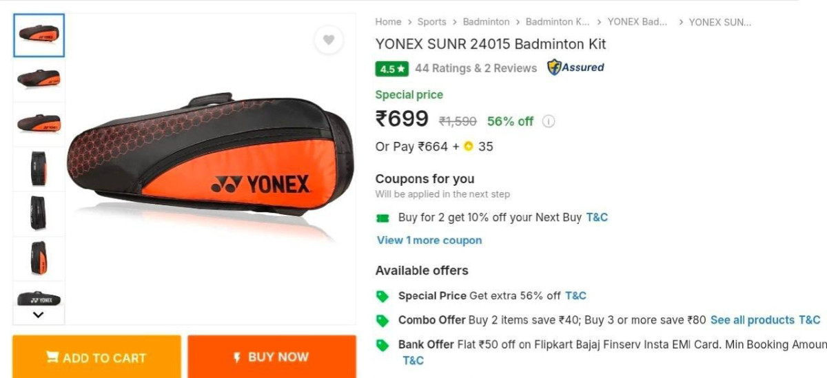 Yonex Badminton Kit At 699