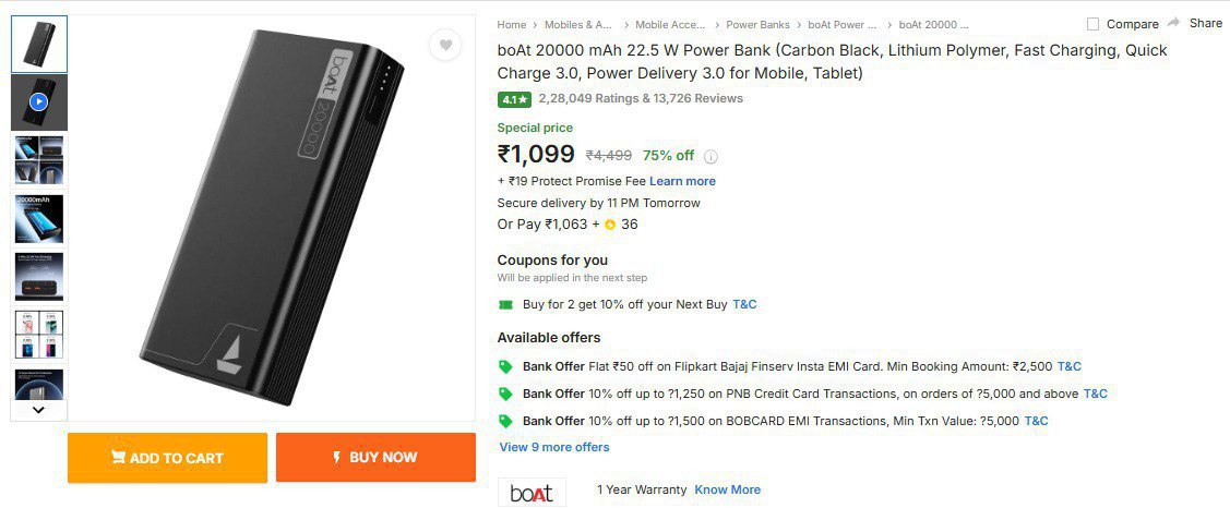 Boat 20000 Powerbank 1099