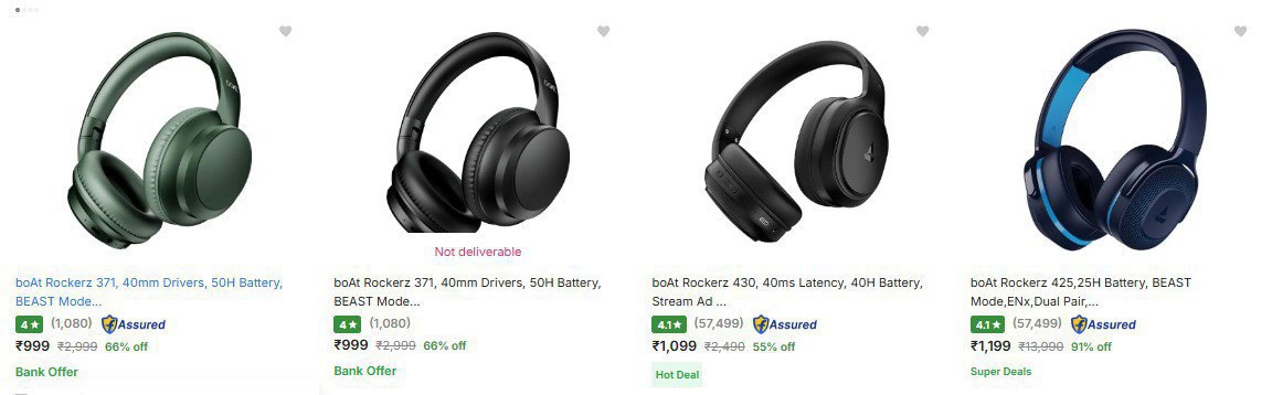 Boat Bt Headphone From 999