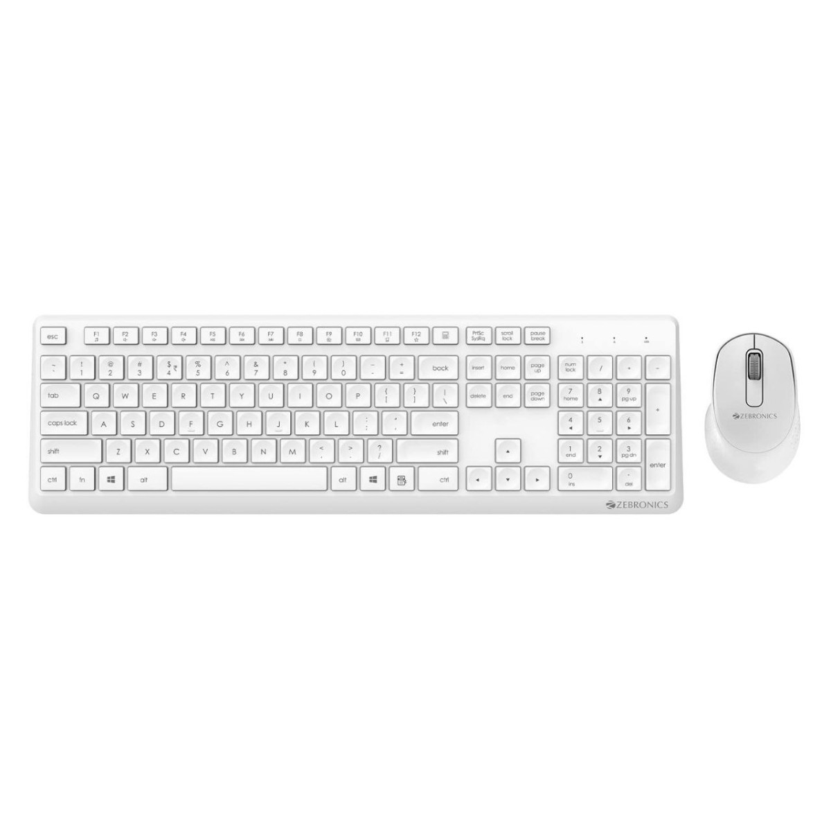 Zebronics Companion 200 Wireless Combo With Silent Operation Mouse Full Siz