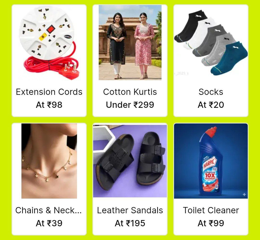 Shopsy Loot Deals Start 16extension Cords 98cotton Kurtis Under 299socks 20
