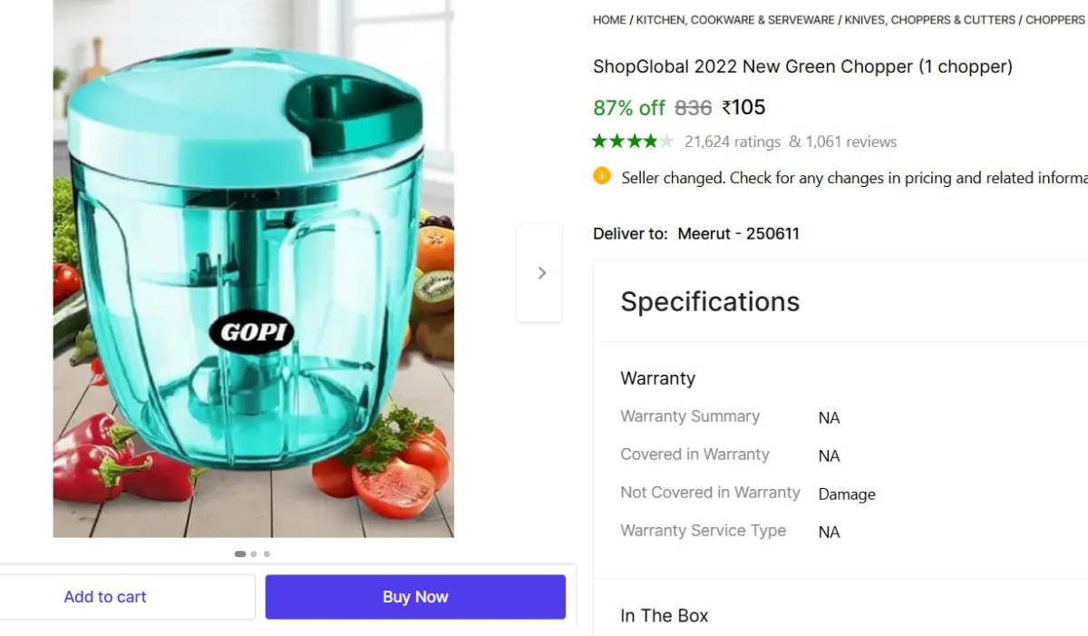 Big Size Vegetable Chopper 1l 105