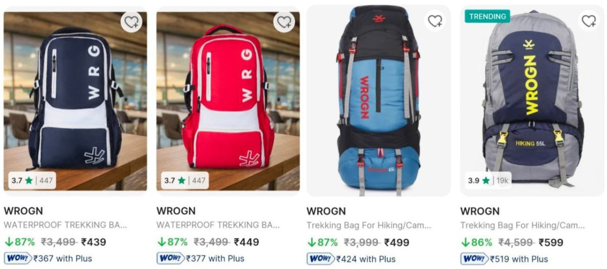 87 On Wrogn Travel Backpack Click Here To Join All Deals