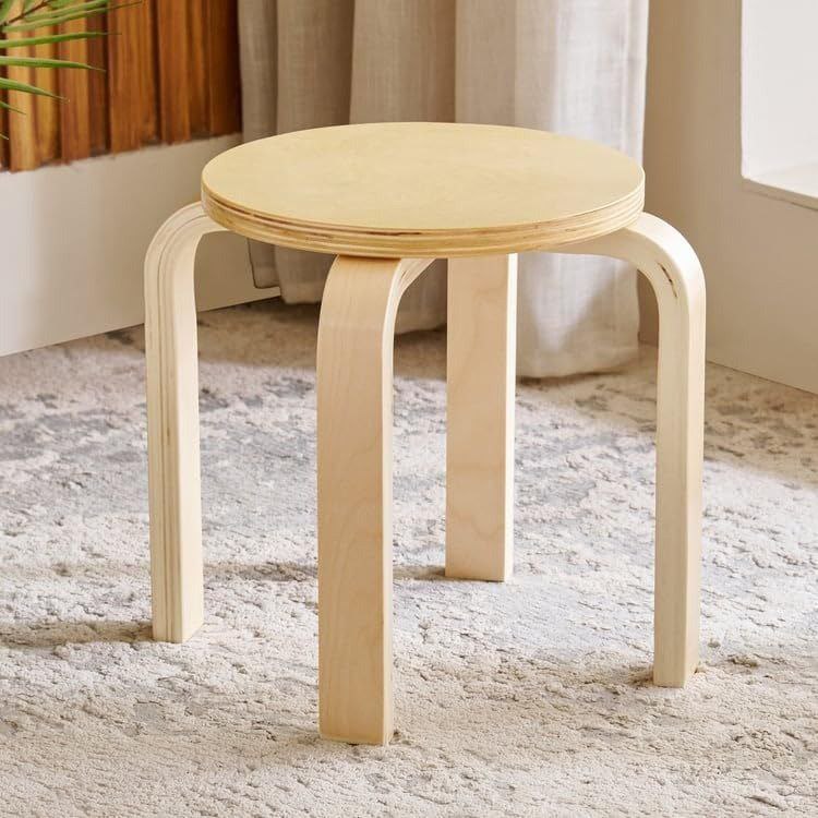 Home Centre Paulo Solid Wood Stool - Brown 599