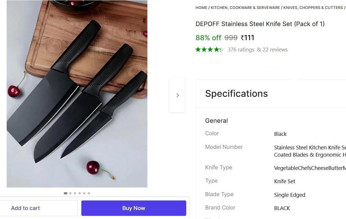 Stainless Steel Knife Set 111