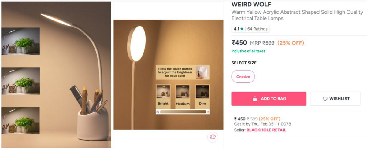 Myntra Weird Wolf Table Lamp At Just 449 Coupon Discounts