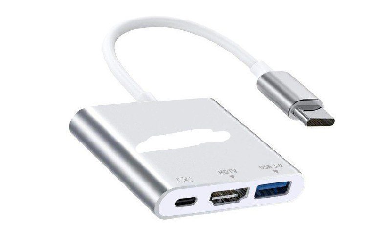 Amazon Basics 3-in-1 Usb Type C To Hdmi Adapter 4k 30hz