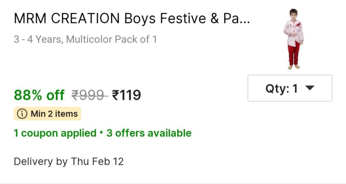 Boy S Kurta Pyjama Set 119